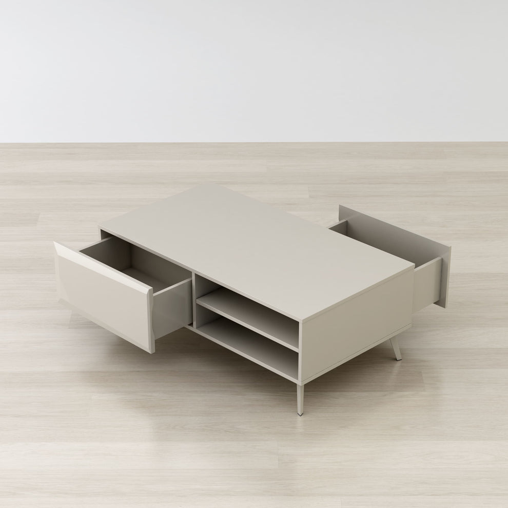 Altus 43" Coffee Table Gloss Grey By Anderson Teak | Coffee Tables | Modishstore - 3