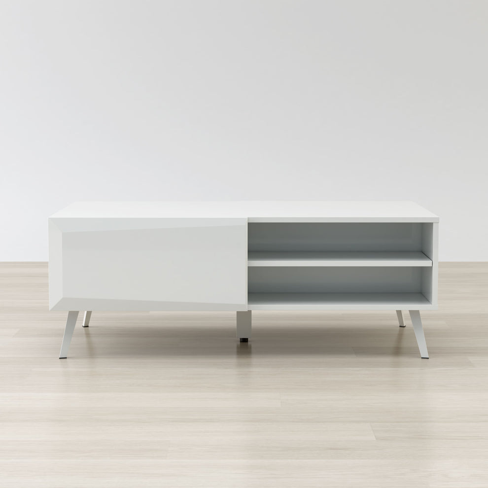 Altus 43" Coffee Table Gloss White By Anderson Teak | Coffee Tables | Modishstore - 5