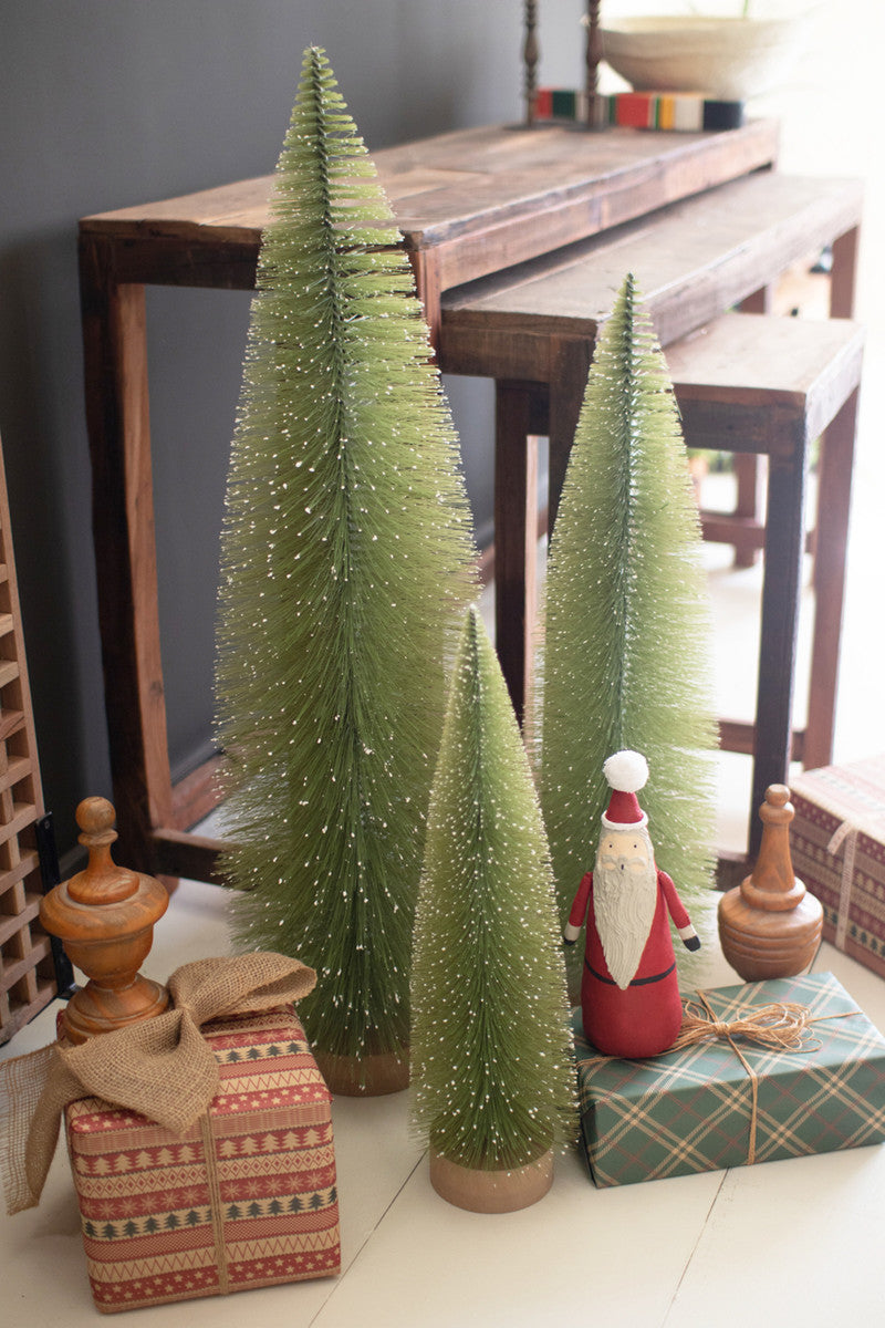 Bottle Brush Christmas Trees Set Of 3 By Kalalou | Christmas Trees | Modishstore