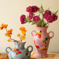 Set Of Two Ceramic Butterfly And Moth Vases By Kalalou