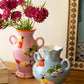 Set Of Two Ceramic Butterfly And Moth Vases By Kalalou