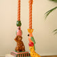 Set Of Two Ceramic Cheetah And Monkey Taper Candle Holders By Kalalou
