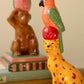 Set Of Two Ceramic Cheetah And Monkey Taper Candle Holders By Kalalou
