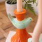 Set Of Five Ceramic Birds Taper Candle Holders By Kalalou
