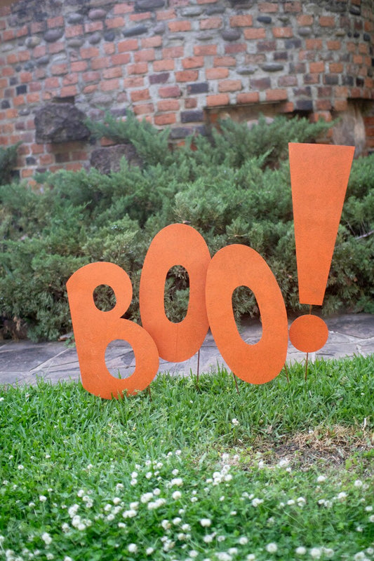 Painted Metal Halloween Boo Yard Stakes By Kalalou