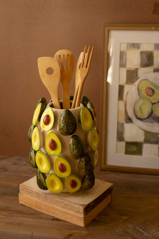 Ceramic Vase - Avocados By Kalalou