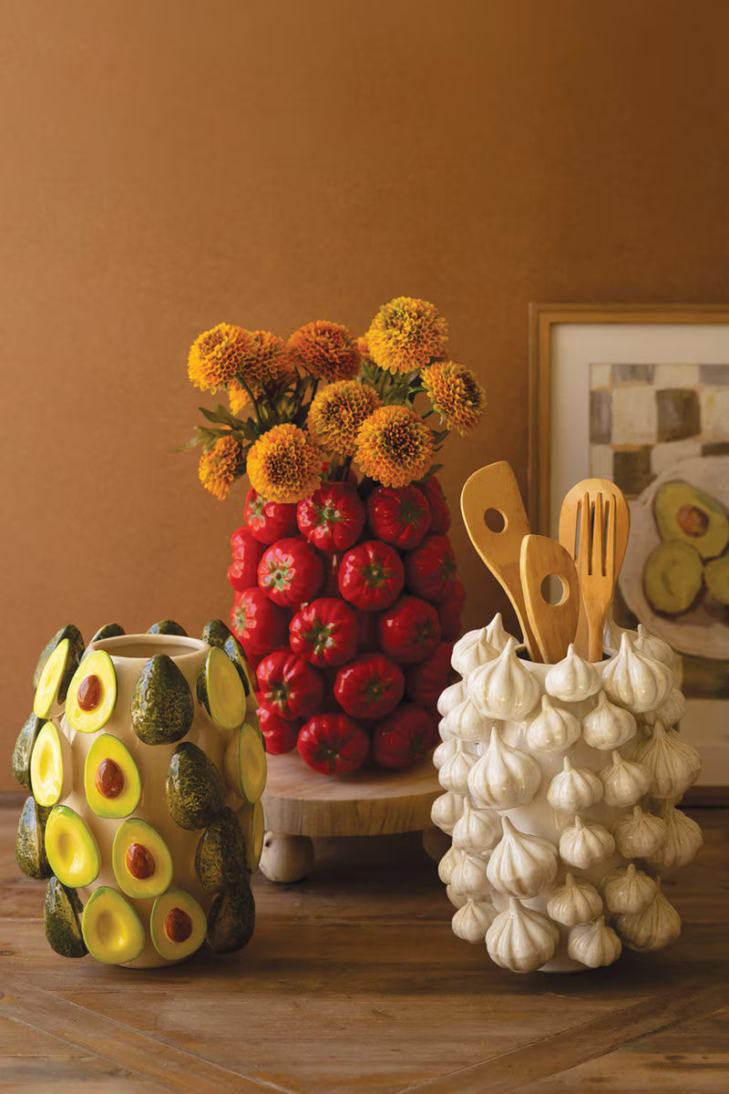 Ceramic Vase - Avocados By Kalalou