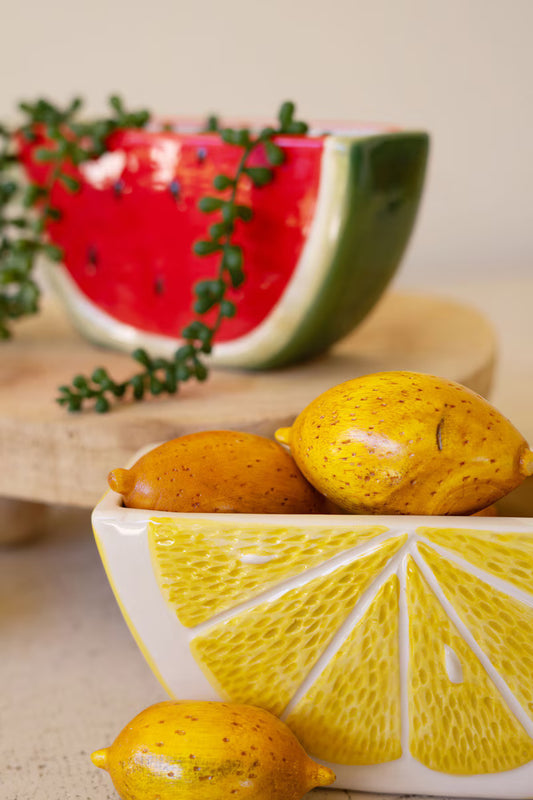 Ceramic Lemon Wedge Planter By Kalalou