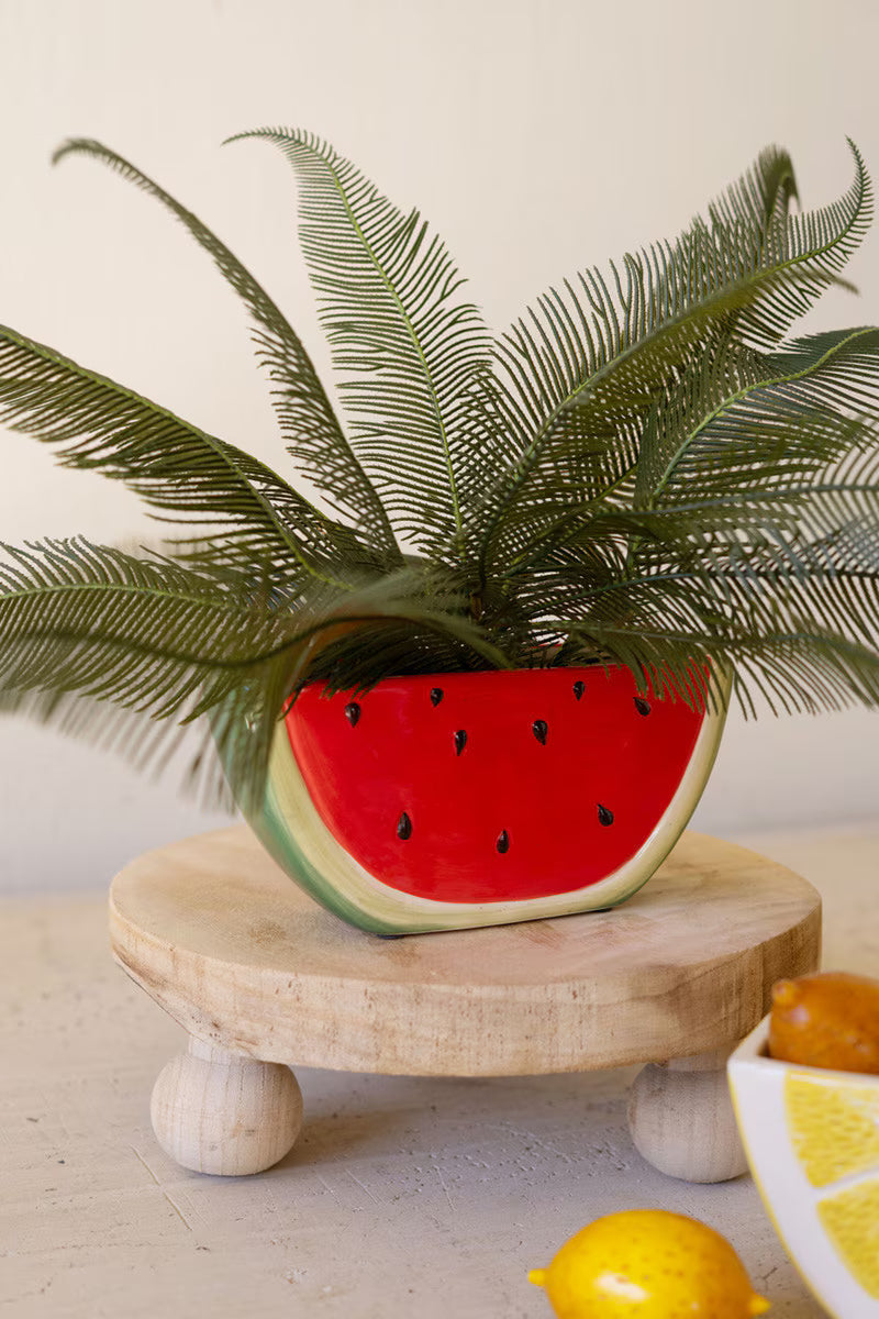 Ceramic Watermelon Slice Planter By Kalalou