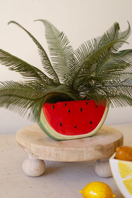 Ceramic Watermelon Slice Planter By Kalalou