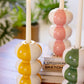 Set Of Four Ceramic Striped Taper Candle Holders By Kalalou