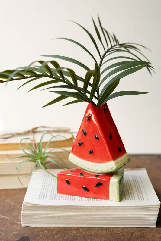 Ceramic Watermelon Bud Vase By Kalalou