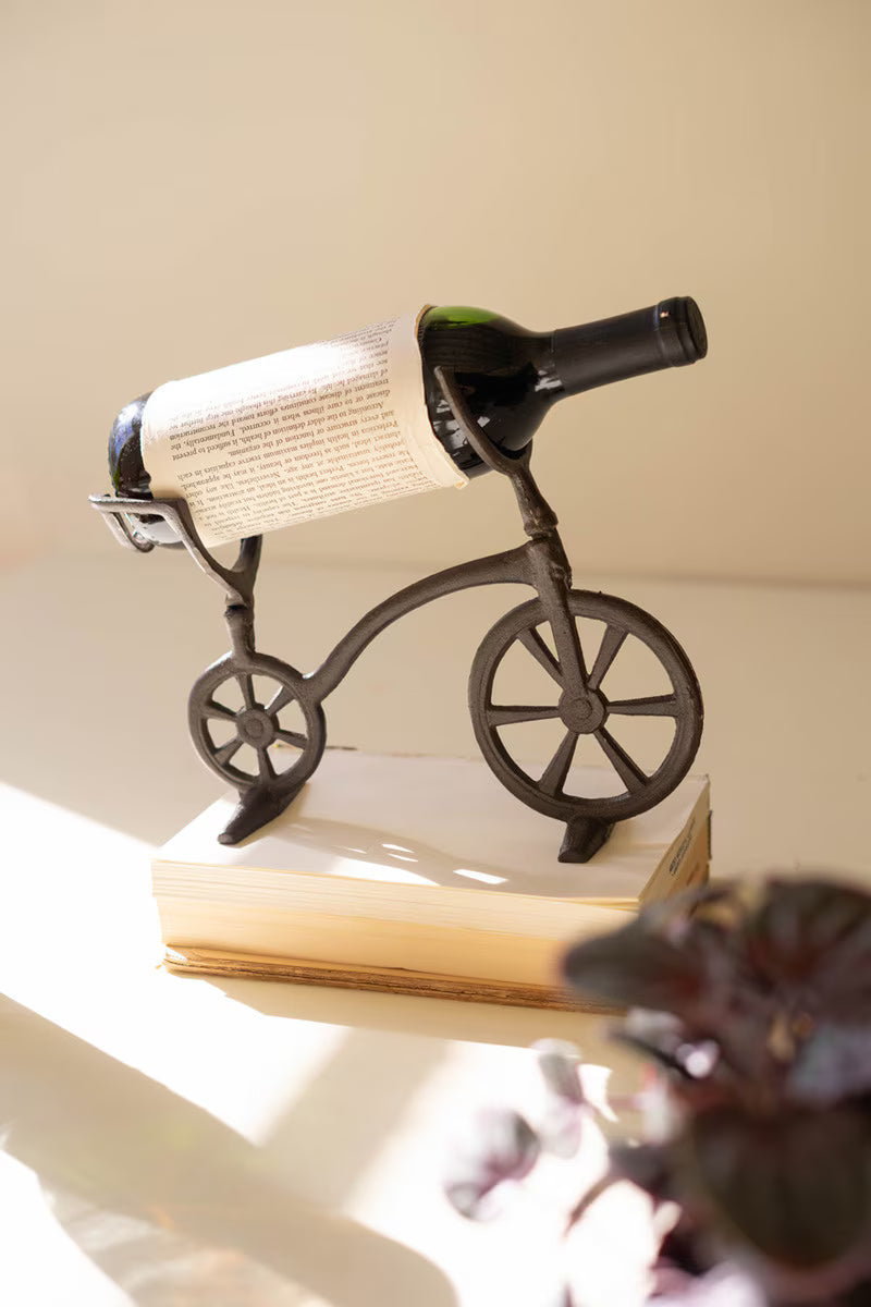 Cast Iron Bicycle Wine Bottle Holder By Kalalou