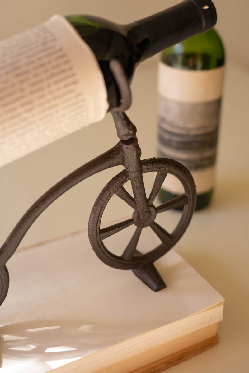 Cast Iron Bicycle Wine Bottle Holder By Kalalou