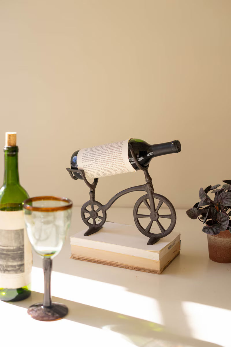 Cast Iron Bicycle Wine Bottle Holder By Kalalou