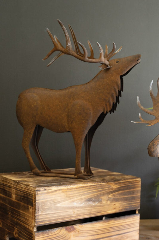 Rustic Metal Elk By Kalalou