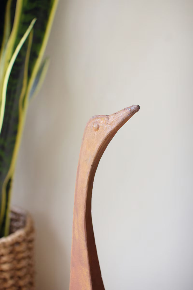Set Of Three Rustic Metal Geese By Kalalou