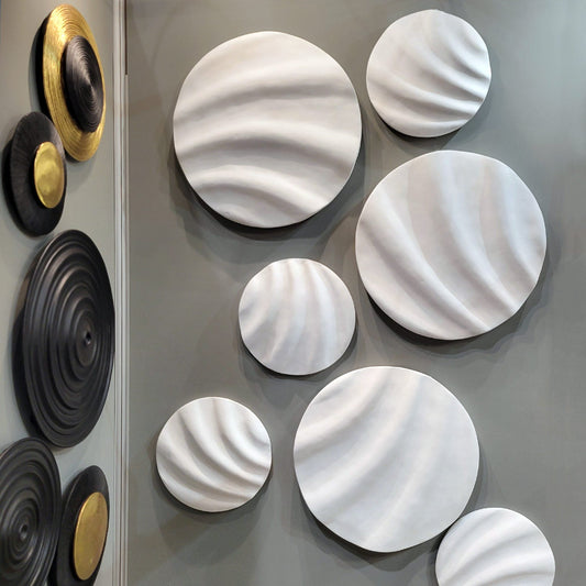 Cascade 28.5"D, White By Gold Leaf | Wall Art | Modishstore - 1