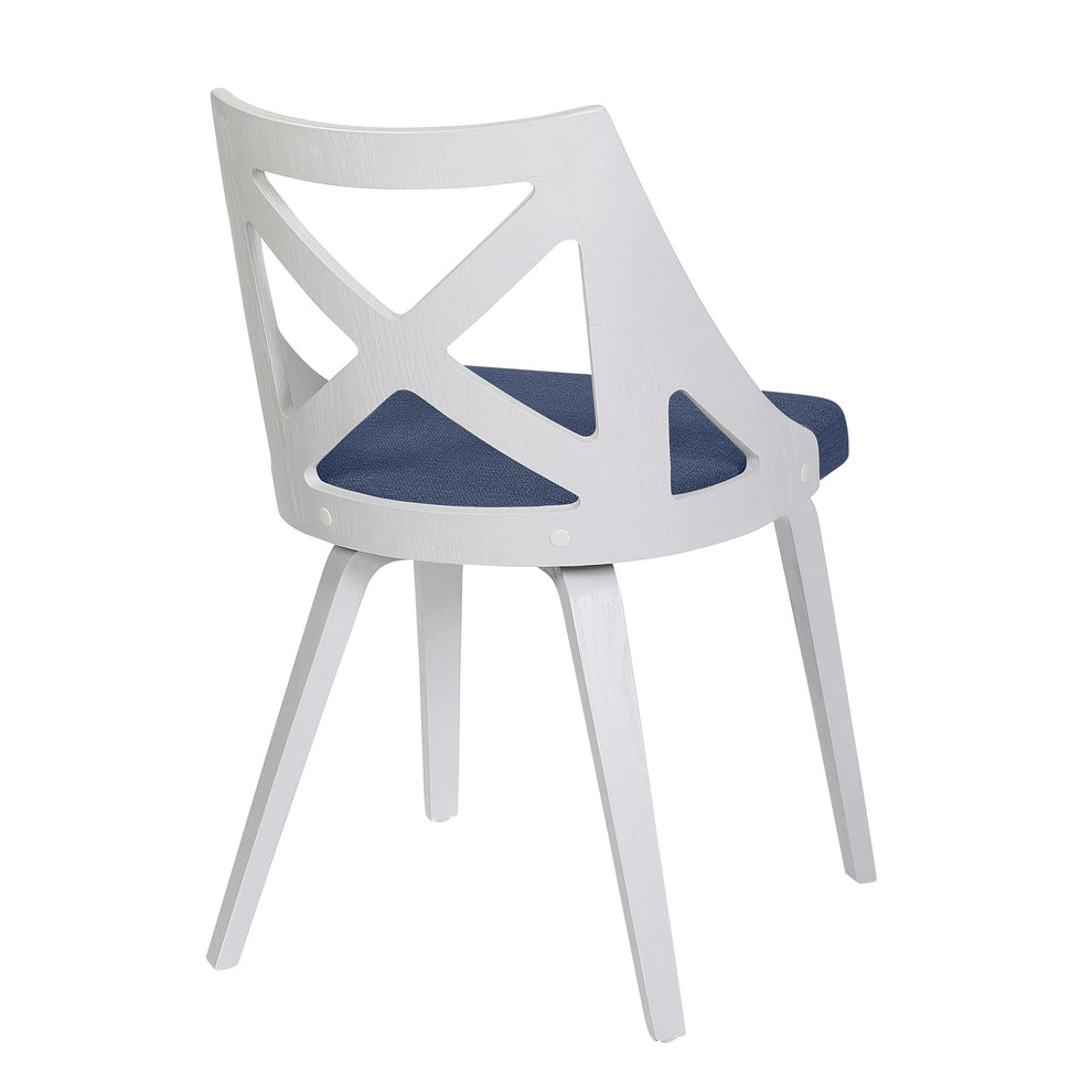 Charlotte Chair - Set of 2 By LumiSource - CH-CHARLOT WTXTBU2 | Dining Chairs | Modishstore - 4