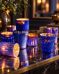 Mercury Shimmering Tealight Holders