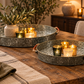Zinc trays with Leather Handles