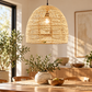 Rattan Dome  Hemp Lamp