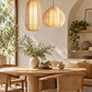 Lacey Rattan Woven Pendant Lamps- Round and Tall