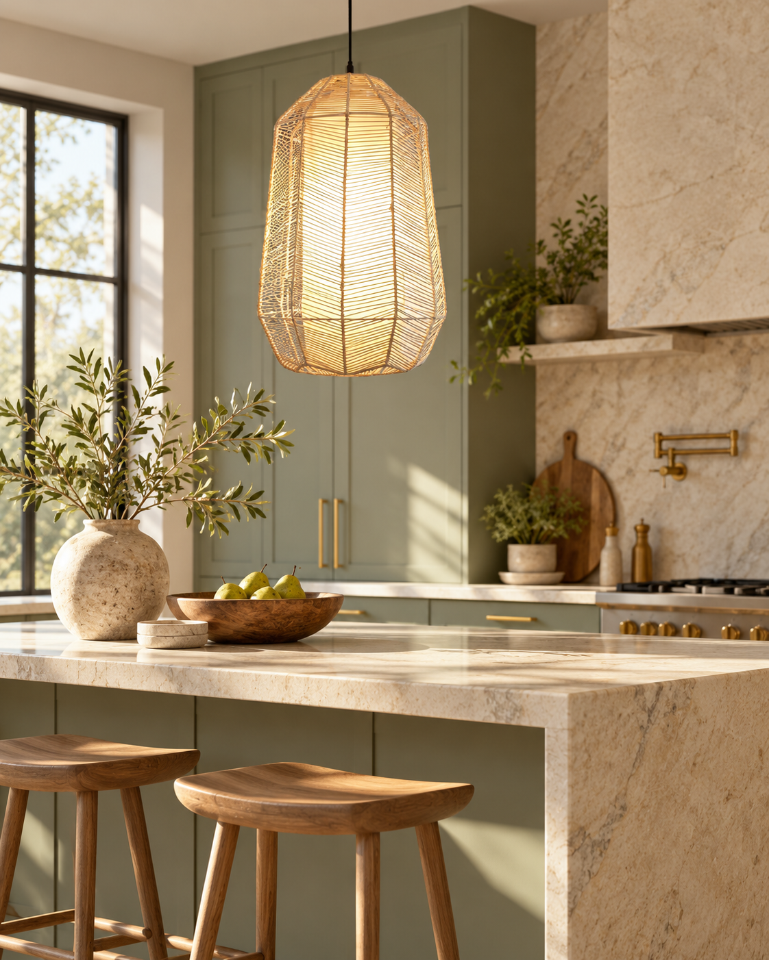 Lacey Rattan Woven Pendant Lamps- Round and Tall