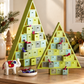 Green Advent Trees Wooden Storage
