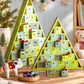 Green Advent Trees Wooden Storage