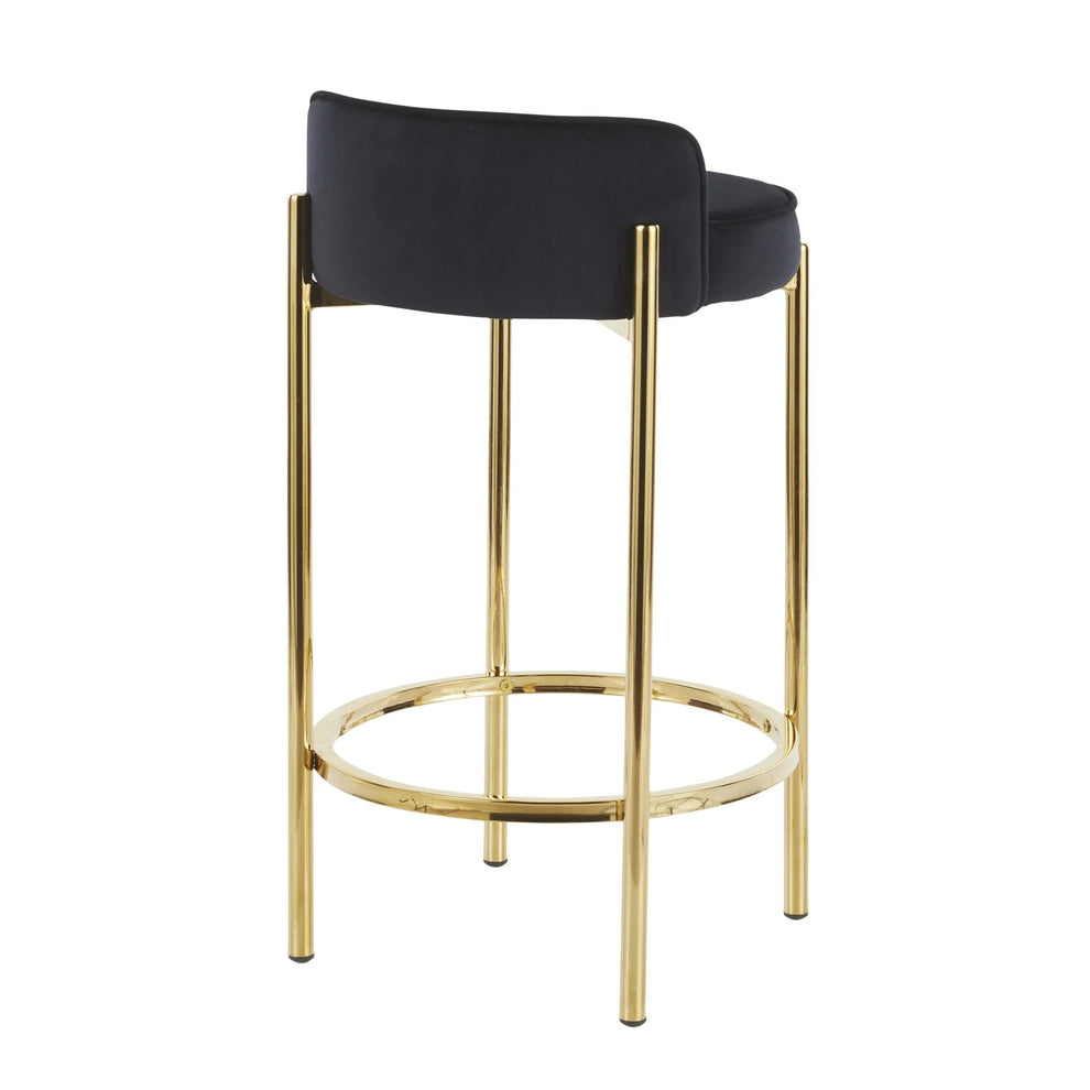 Chloe Counter Stool - Set of 2 By LumiSource - B26-CHLOE AUVBK2 | Counter Stools | Modishstore - 8