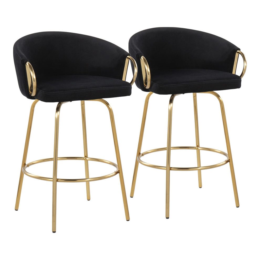 Claire 26" Fixed Height Counter Stool - Set of 2 By LumiSource | Counter Stools | Modishstore - 3
