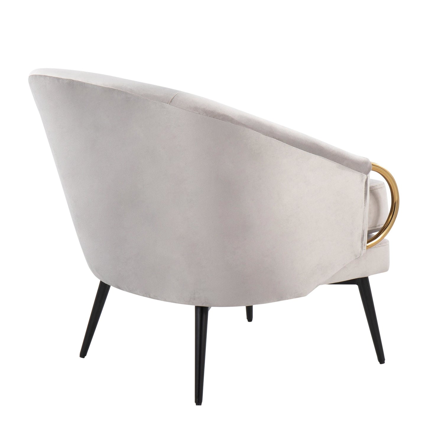 Claire Accent Chair By LumiSource - CHR-CLAIRE BKVSV | Accent Chairs | Modishstore - 3