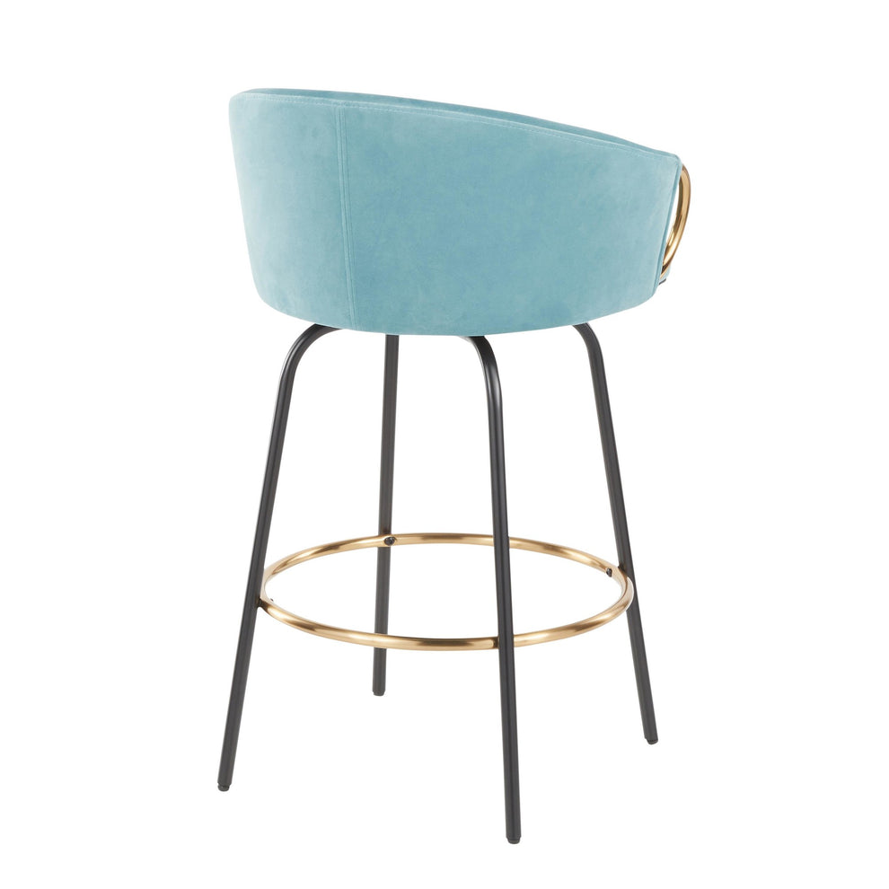 Claire Counter Stool - Set of 2 By LumiSource - B26-CLAIRE2-SWVG BKVLBU2 | Counter Stools | Modishstore - 6