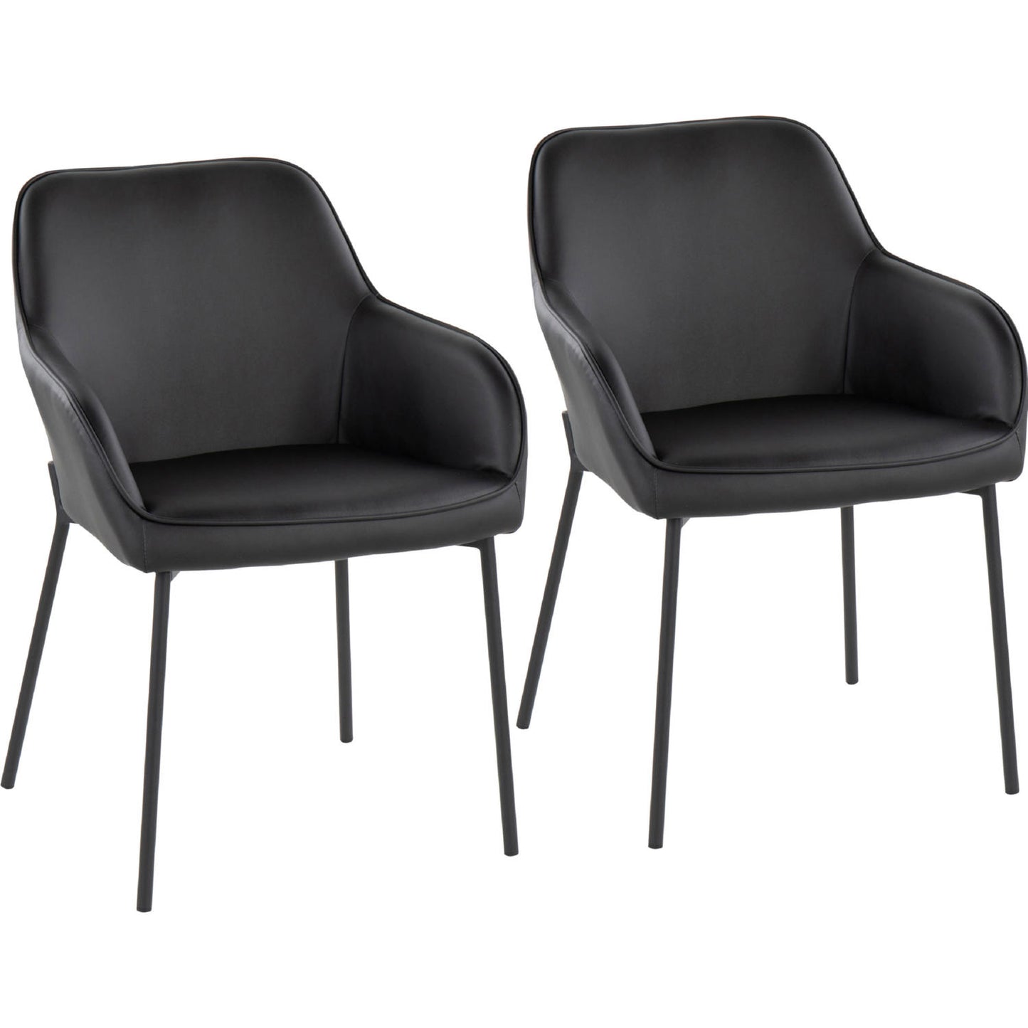 Daniella Dining Chair - Set of 2 Black By LumiSource | Dining Chairs | Modishstore - 2