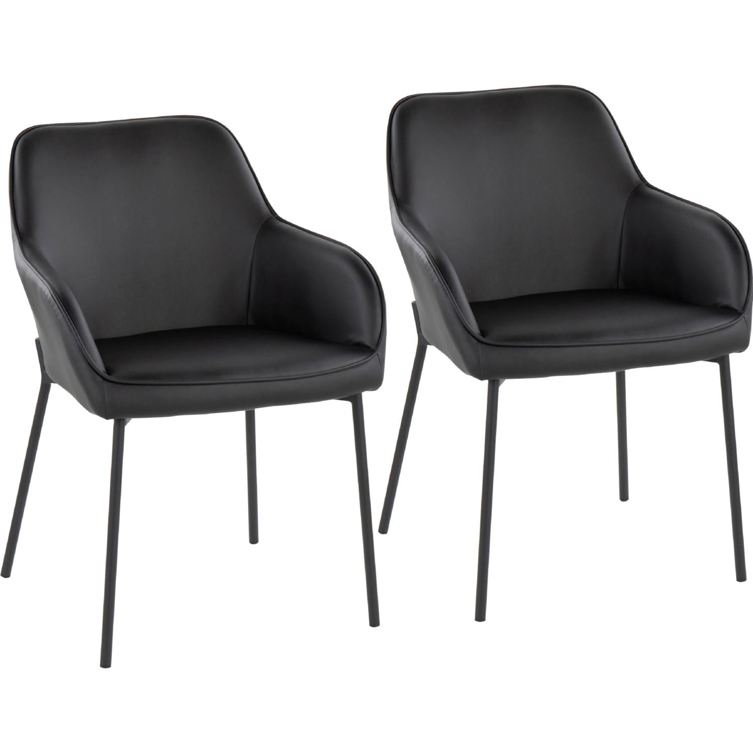 Daniella Dining Chair - Set of 2 Black By LumiSource | Dining Chairs | Modishstore - 2