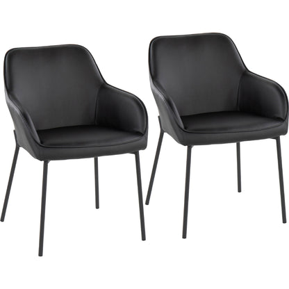 Daniella Dining Chair - Set of 2 Black By LumiSource | Dining Chairs | Modishstore - 2