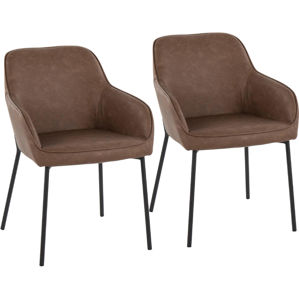 Daniella Dining Chair - Set of 2 Black By LumiSource | Dining Chairs | Modishstore - 9