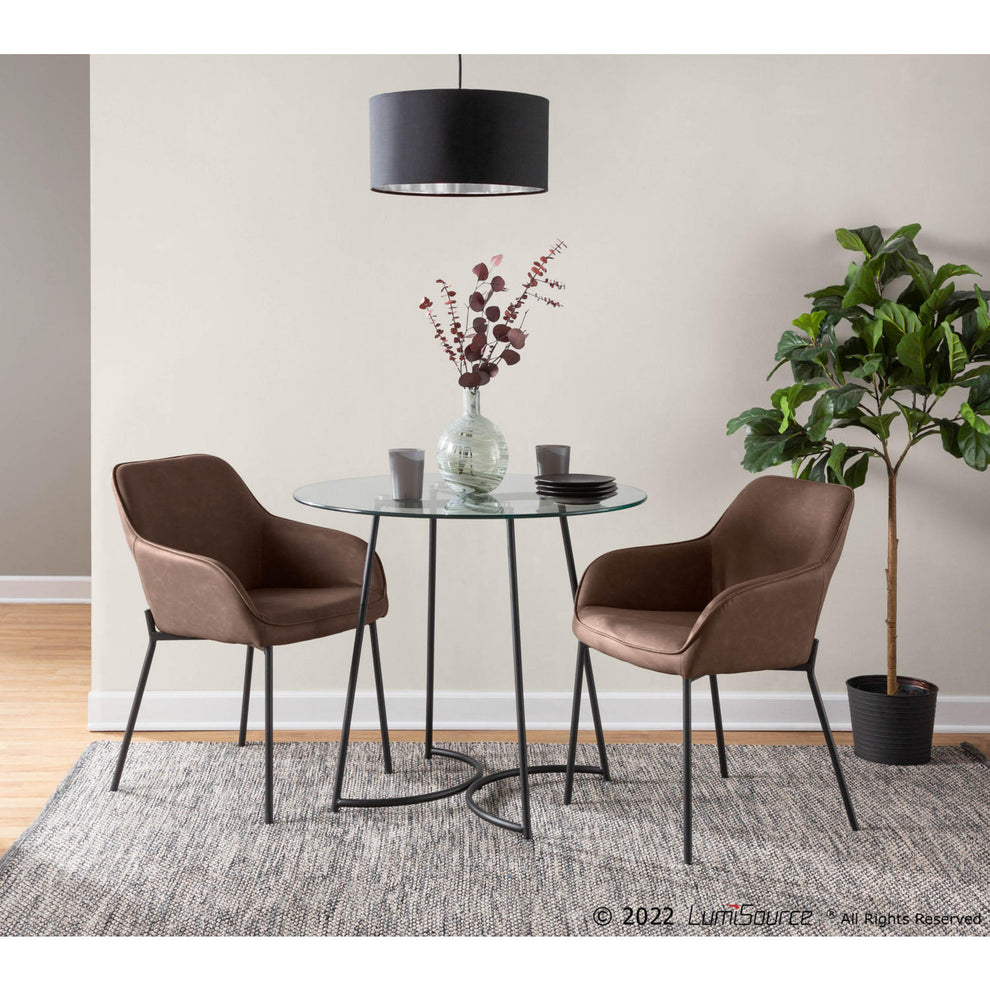 Daniella Dining Chair - Set of 2 Black By LumiSource | Dining Chairs | Modishstore - 8