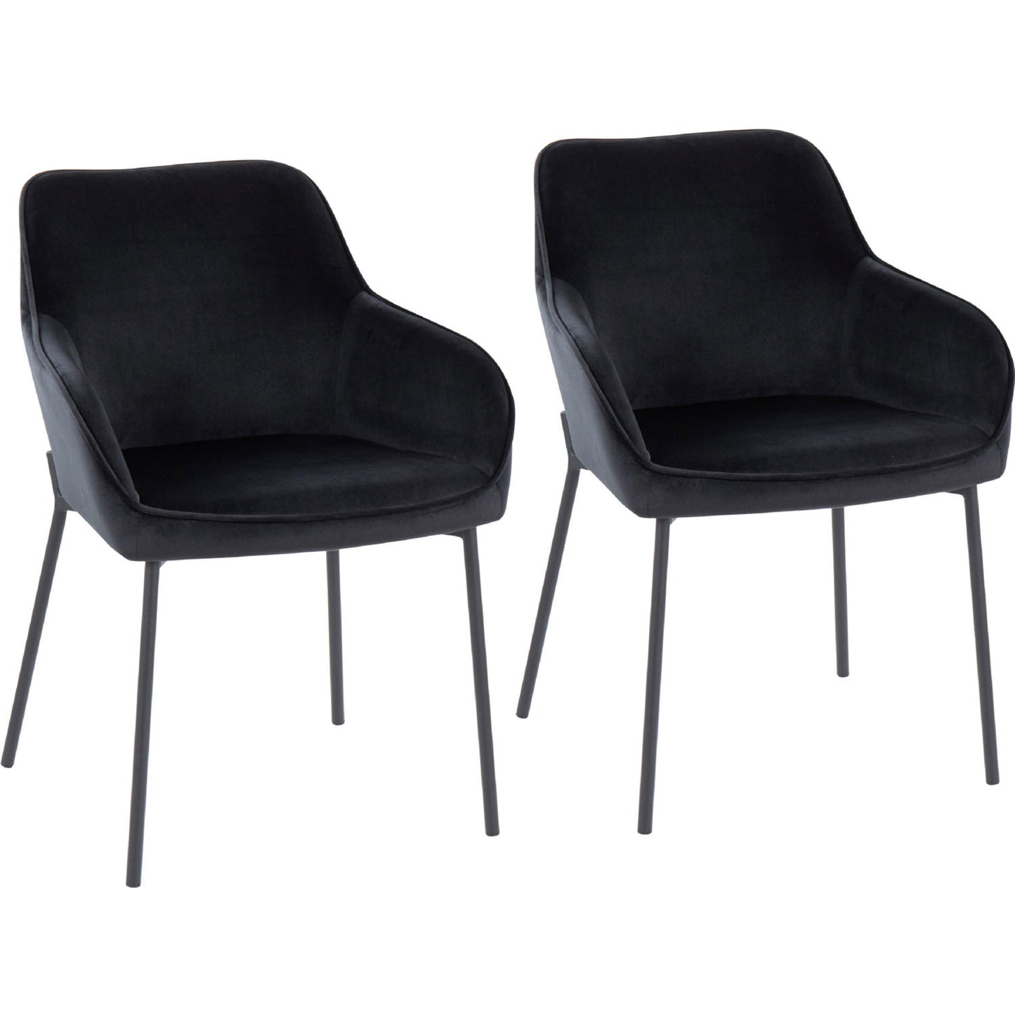 Daniella Dining Chair - Set of 2 Black By LumiSource | Dining Chairs | Modishstore - 2
