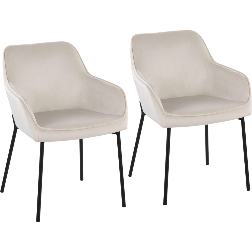 Daniella Dining Chair - Set of 2 Black By LumiSource | Dining Chairs | Modishstore - 9
