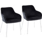 Daniella Dining Chair - Set of 2 Black Velvet By LumiSource | Dining Chairs | Modishstore - 2
