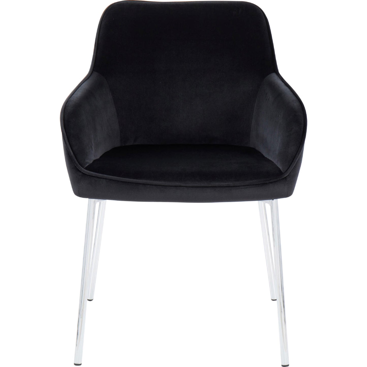 Daniella Dining Chair - Set of 2 Black Velvet By LumiSource | Dining Chairs | Modishstore - 4