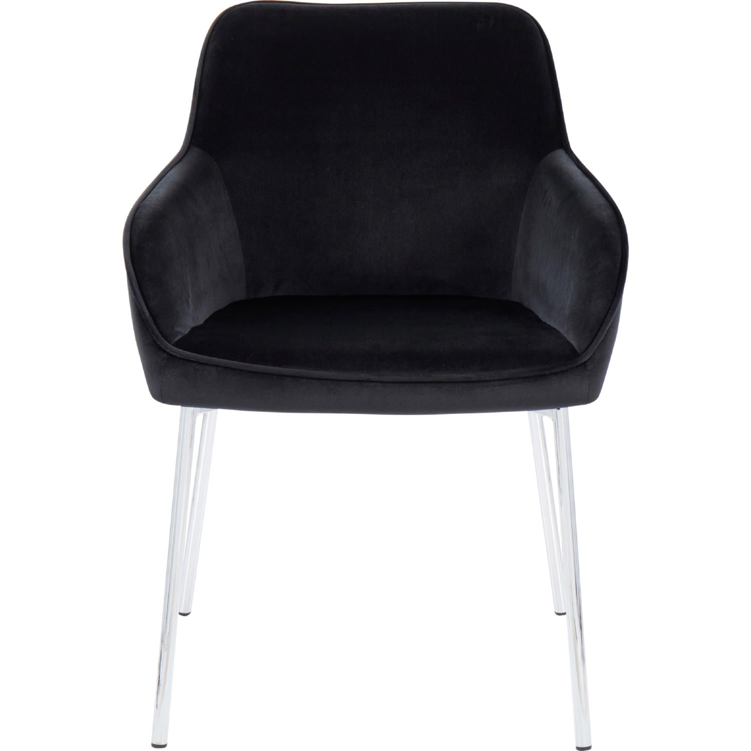 Daniella Dining Chair - Set of 2 Black Velvet By LumiSource | Dining Chairs | Modishstore - 4