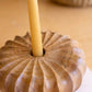 Set Of Two Carved Teakwood Taper Candle Holders By Kalalou