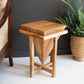 Teakwood Pyramid Side Table By Kalalou