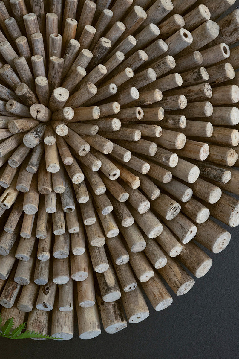 Round Driftwood Wall Art By Kalalou | Wall Decor | Modishstore - 2