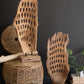 Carved Teak Wood Scuplture On A Base - Perforated By Kalalou | Sculptures | Modishstore