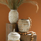 Carved Decorative Urn - Natural And White By Kalalou | Planters, Troughs & Cachepots | Modishstore - 2