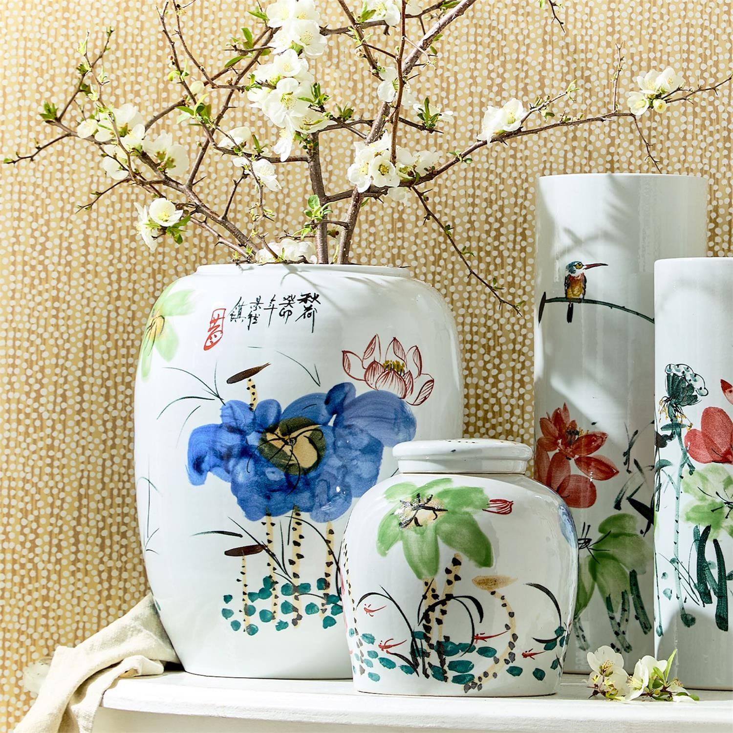 Japanese Flower Blossoms Vase By Tozai Home – Modish Store